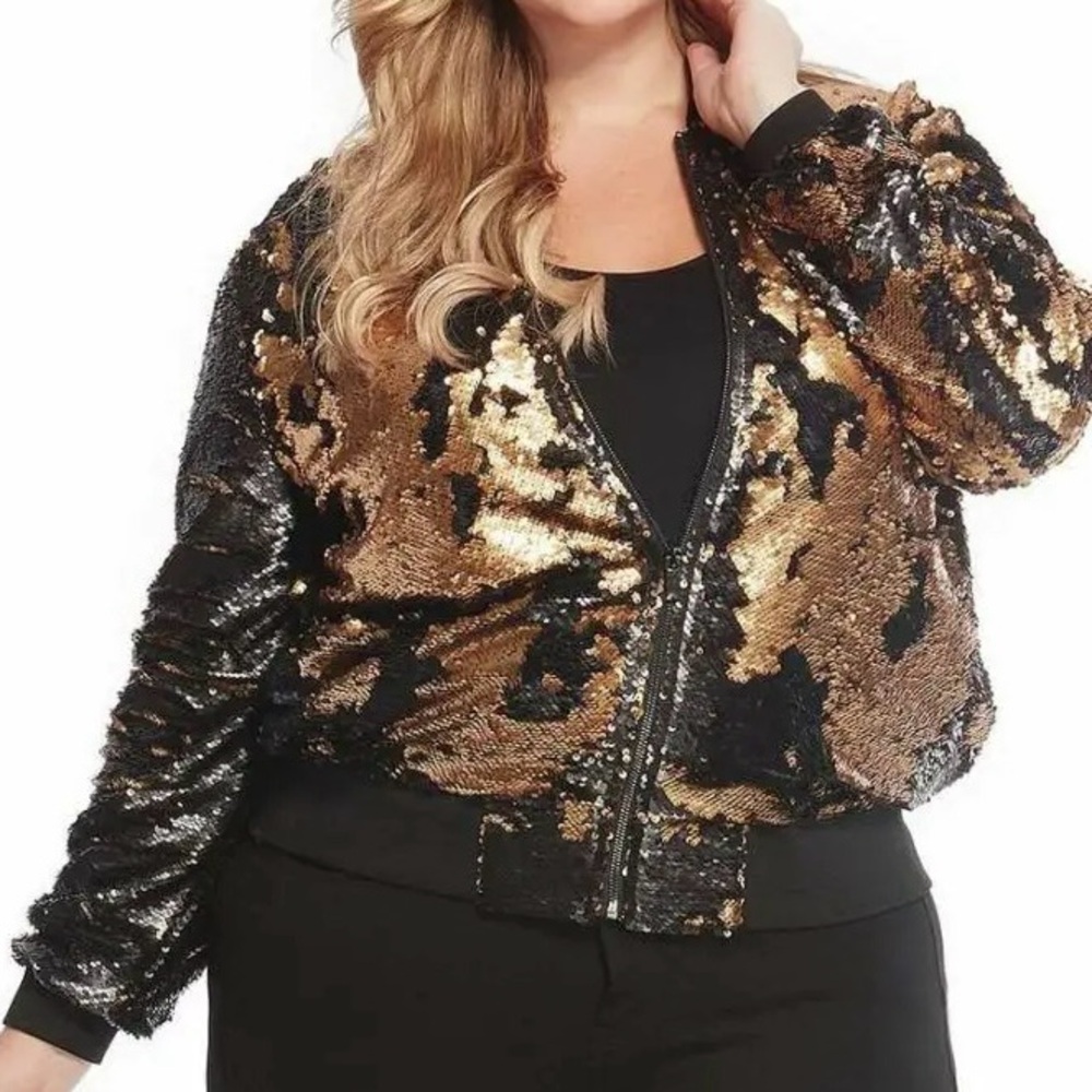 Rebel Wilson Sequin Bomber Jacket